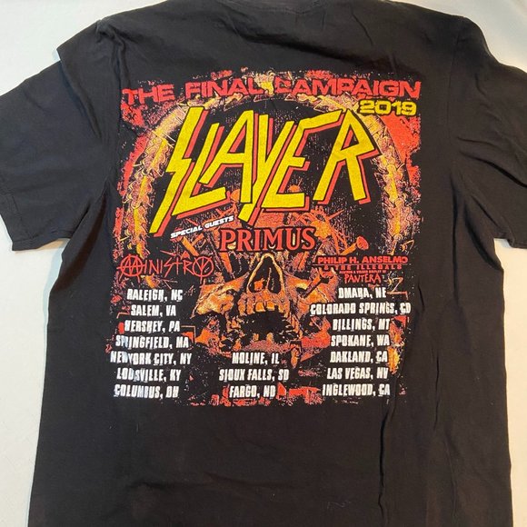 Slayer The Final Countdown Tour 2019 Concert T - Picture 4 of 8